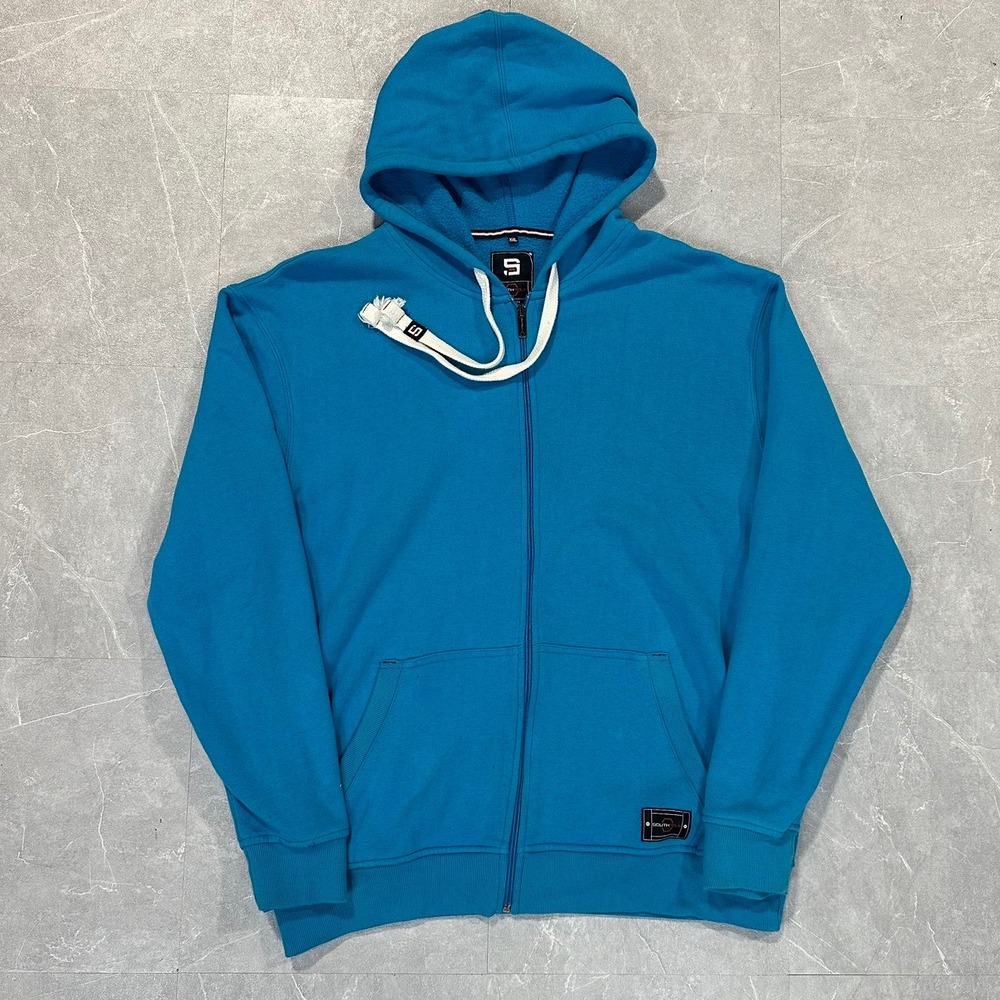 Southpole Mens XXL Full Zip Hoodie Turquoise Blue Fleece Sweatshirt RN82628